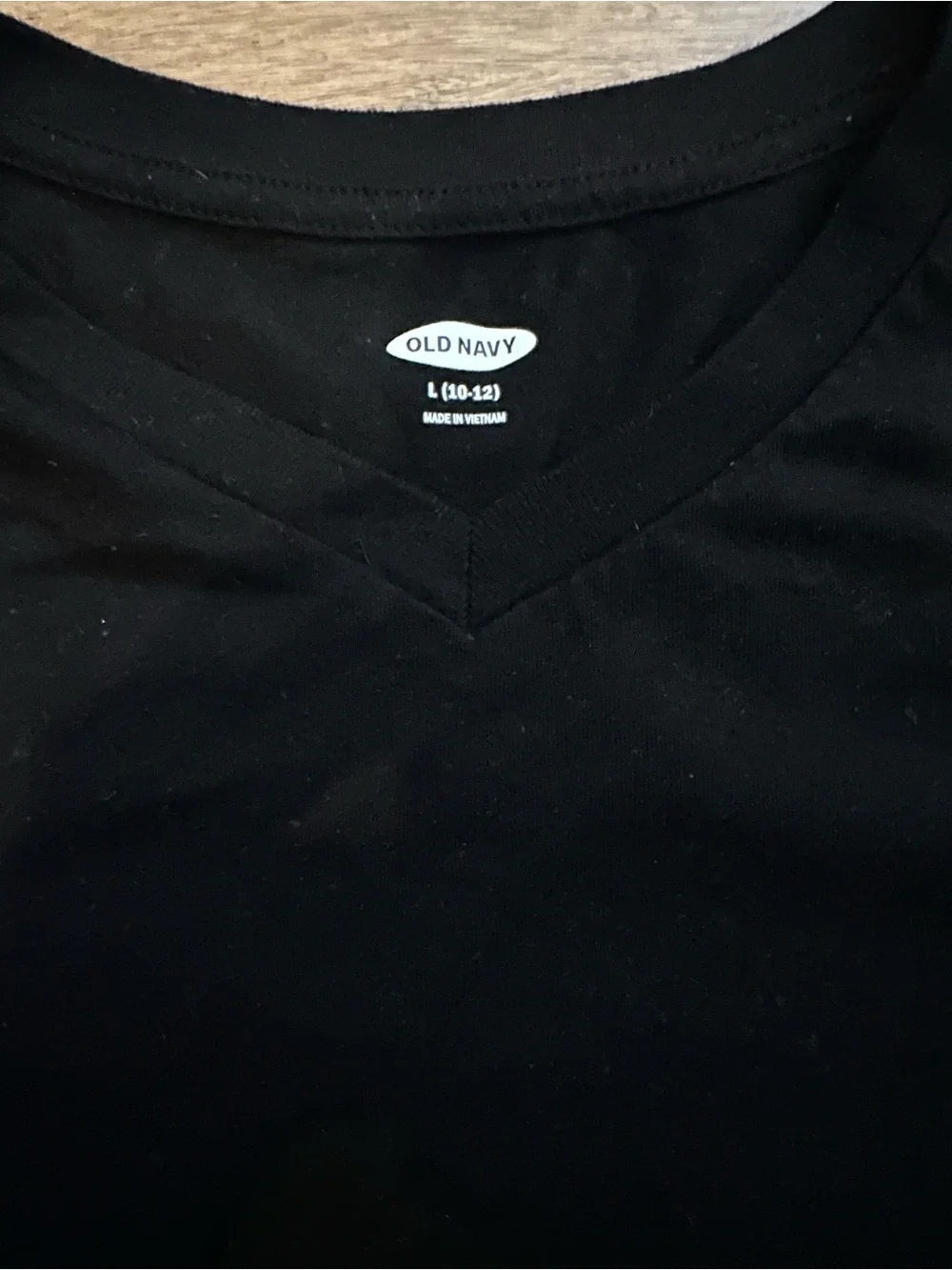 Kids Old Navy Classic Black V Neck T-Shirt
